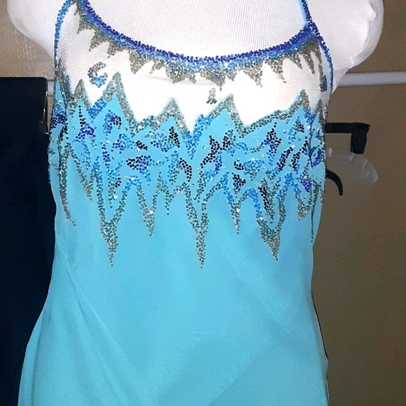 Blue chiffon Dress - Picture 10 of 13